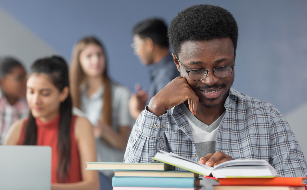Happy students