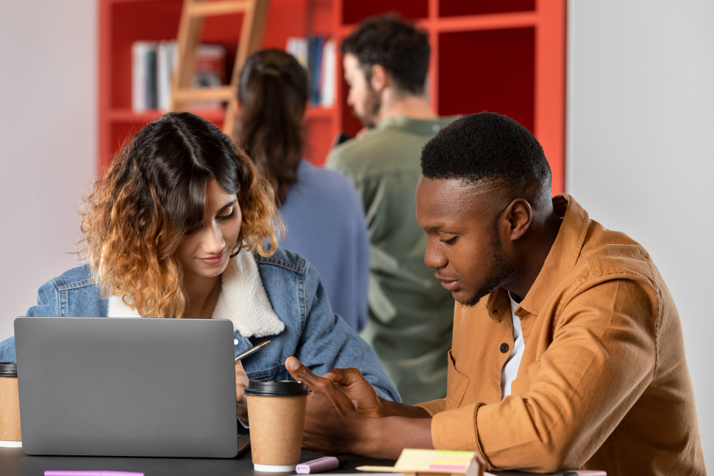 Students discussing